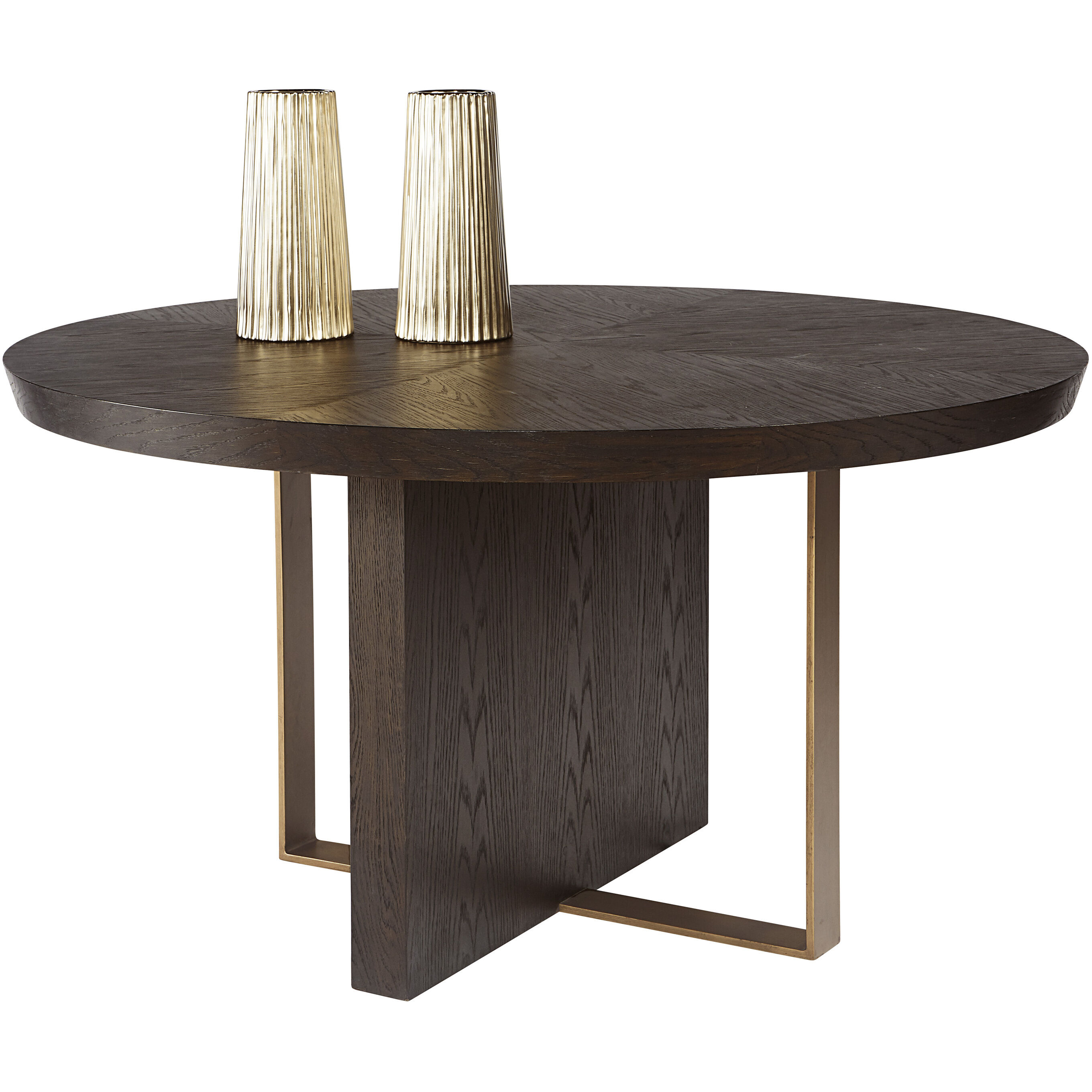 Lars 55 X 29.5 inch Espresso / Antique Brass Dining Table